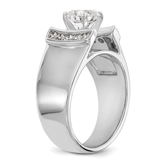 Peg Set Diamond Semi-mount Engagement Rings