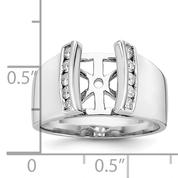 Peg Set Diamond Semi-mount Engagement Rings