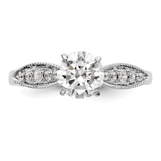 Peg Set Diamond Semi-mount Engagement Rings