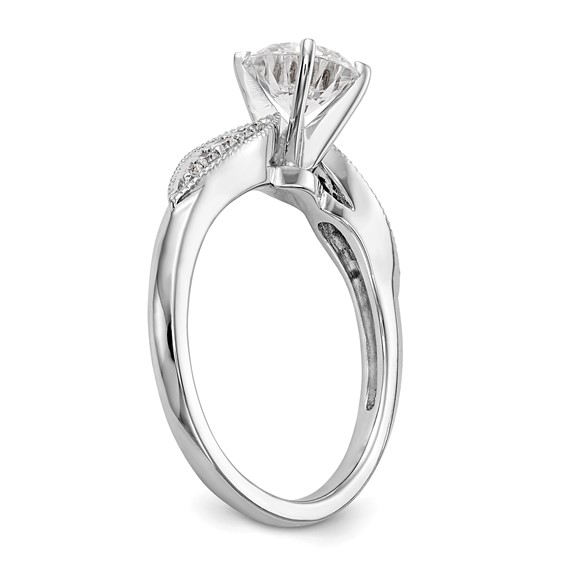 Peg Set Diamond Semi-mount Engagement Rings