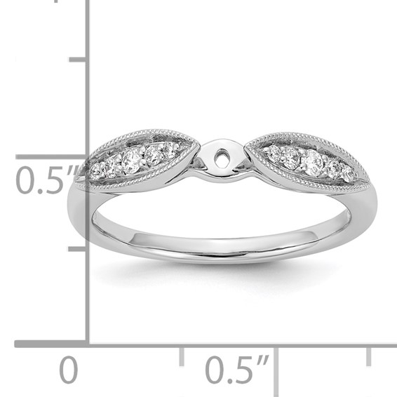 Peg Set Diamond Semi-mount Engagement Rings