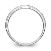 14K White Gold 0.33 Carat Lab Grown Diamond VS SI+ G+ Complete Wedding Band view 2