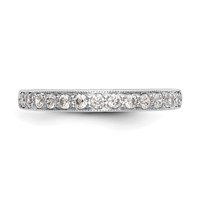 14K White Gold 0.33 Carat Lab Grown Diamond VS SI+ G+ Complete Wedding Band view 5