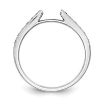 14K White Gold 0.25 Carat Lab Grown Diamond VS SI+ G+ 1 Carat Center Round Semi Mount Engagement Ring view 2