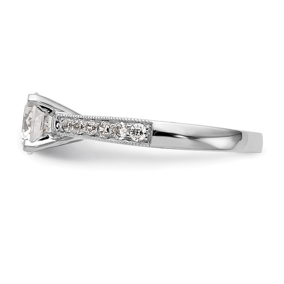 Peg Set Diamond Semi-mount Engagement Rings