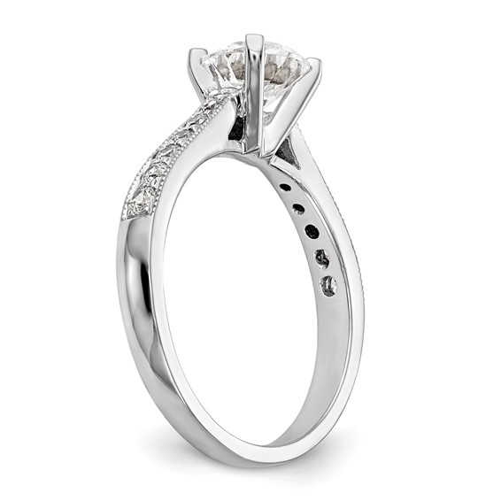 Peg Set Diamond Semi-mount Engagement Rings