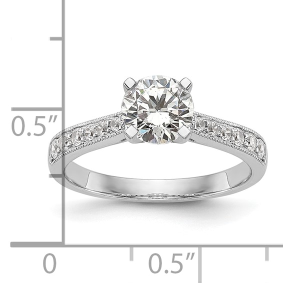 Peg Set Diamond Semi-mount Engagement Rings