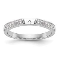 14K White Gold 0.25 Carat Lab Grown Diamond VS SI+ G+ 1 Carat Center Round Semi Mount Engagement Ring view 1