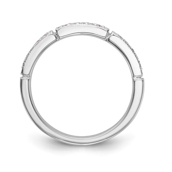 14k White Gold Diamond Wedding Band