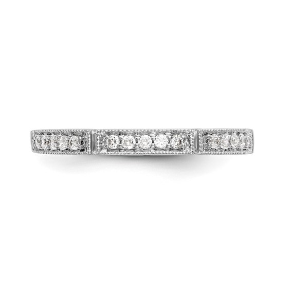 14k White Gold Diamond Wedding Band