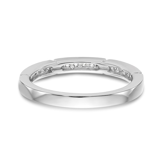 14k White Gold Diamond Wedding Band
