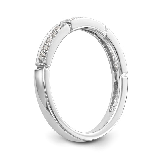 14k White Gold Diamond Wedding Band