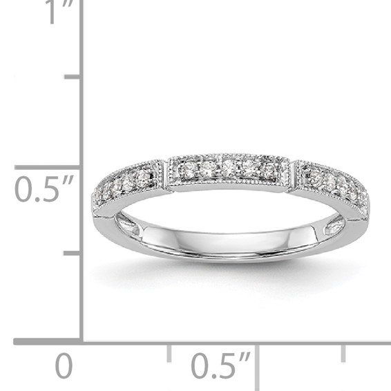 14k White Gold Diamond Wedding Band