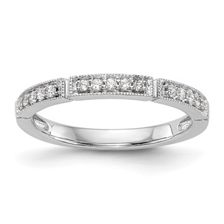 14k White Gold Diamond Wedding Band