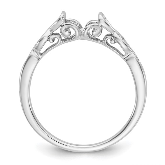 Peg Set Diamond Semi-mount Engagement Rings