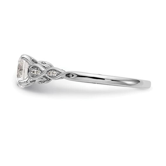 Peg Set Diamond Semi-mount Engagement Rings