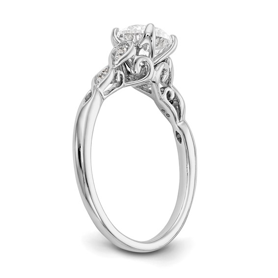 Peg Set Diamond Semi-mount Engagement Rings