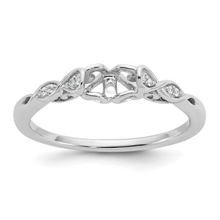 Peg Set Diamond Semi-mount Engagement Rings