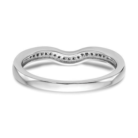 14k White Gold 1/15 carat Diamond Complete Wedding Band