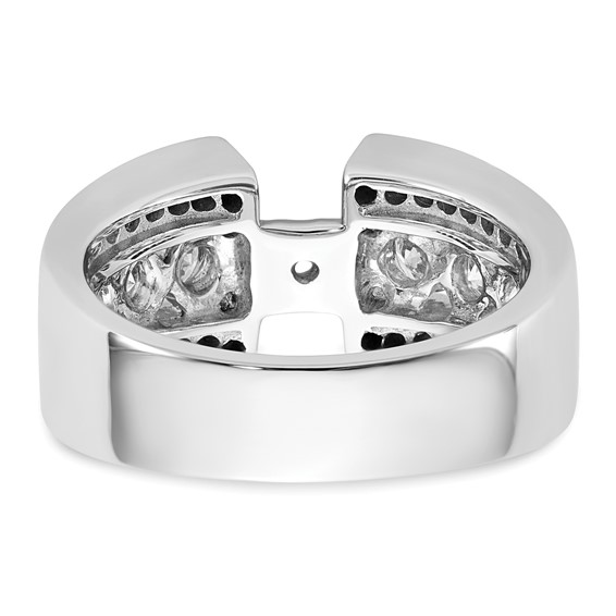 14K White Gold Peg Set 1.3 carat Channel-set Diamond Semi-mount Engagement Ring