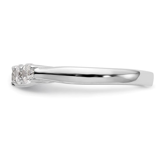 14k White Gold Diamond Wedding Band