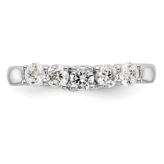 14k White Gold Diamond Wedding Band