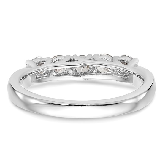 14k White Gold Diamond Wedding Band