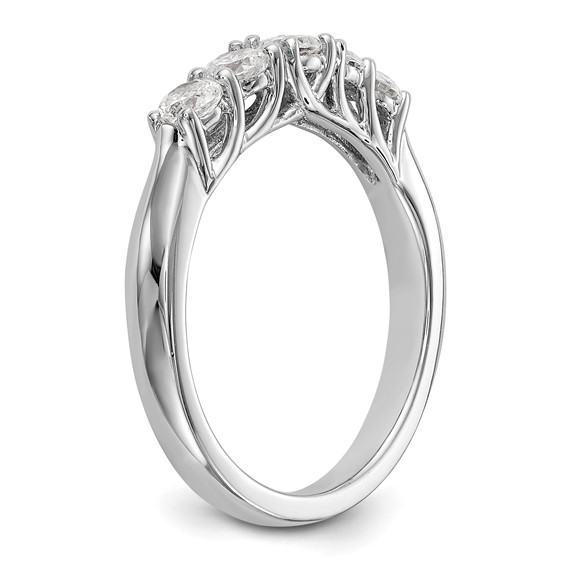 14k White Gold Diamond Wedding Band