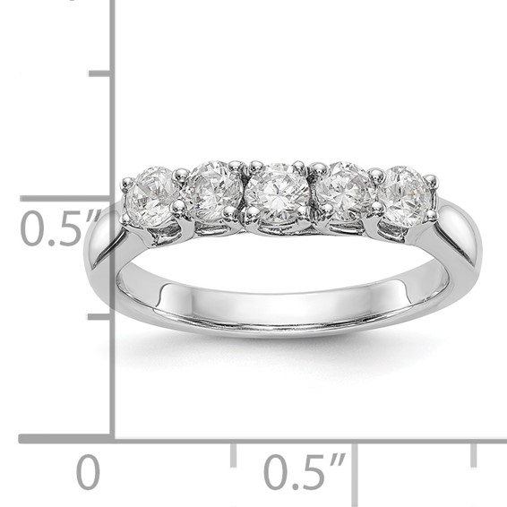 14k White Gold Diamond Wedding Band