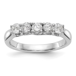 14k White Gold Diamond Wedding Band