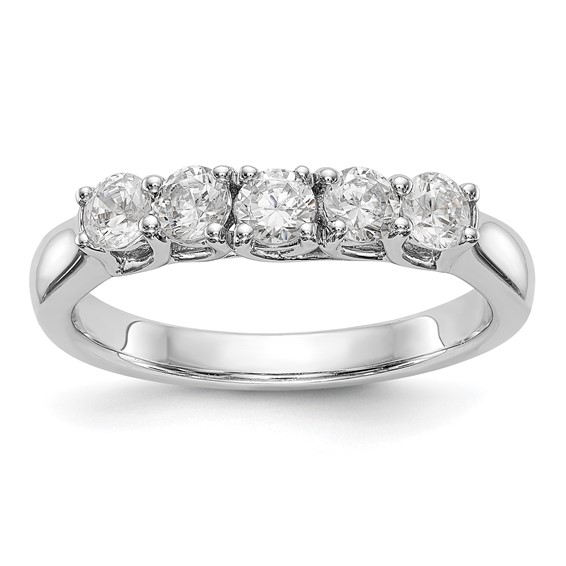 14k White Gold Diamond Wedding Band