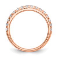 True Origin 14K Rose Gold 0.50 Carat Lab Grown Diamond VS+ F+ Complete Wedding Band view 2