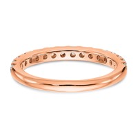 True Origin 14K Rose Gold 0.50 Carat Lab Grown Diamond VS+ F+ Complete Wedding Band view 5