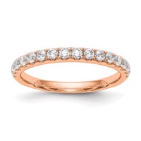 True Origin 14K Rose Gold 0.50 Carat Lab Grown Diamond VS+ F+ Complete Wedding Band view 1
