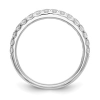 14K White Gold 0.50 Carat Lab Grown Diamond VS SI+ G+ Complete Wedding Band view 2