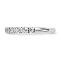 14K White Gold 0.50 Carat Lab Grown Diamond VS SI+ G+ Complete Wedding Band view 3