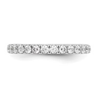14K White Gold 0.50 Carat Lab Grown Diamond VS SI+ G+ Complete Wedding Band view 4