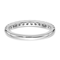 14K White Gold 0.50 Carat Lab Grown Diamond VS SI+ G+ Complete Wedding Band view 5