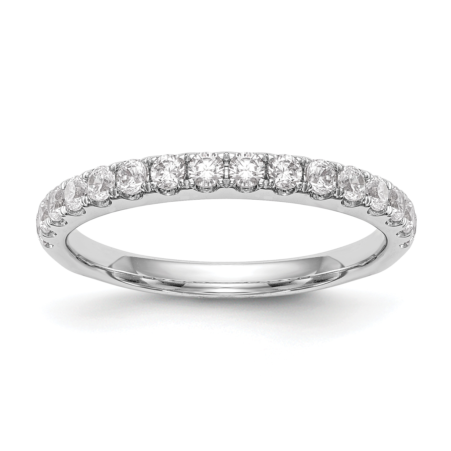 True Origin 14K White Gold 1/2 carat Lab Grown Diamond VS  D E F  Wedding Band (RM2927B-056-WLD)