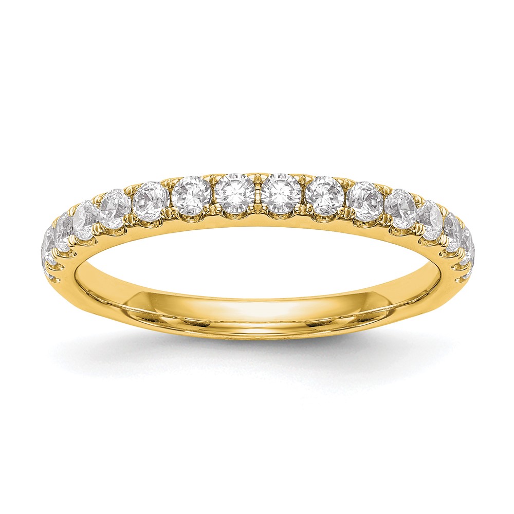 14K Yellow Gold 0.50ct Cert Lab Grown Diamond VS+ F+ Comp Wedding Band