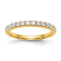 14K Yellow Gold 0.50ct Cert Lab Grown Diamond VS+ F+ Comp Wedding Band view 1