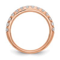 True Origin 14K Rose Gold 0.75 Carat Lab Grown Diamond VS+ F+ Complete Wedding Band view 2