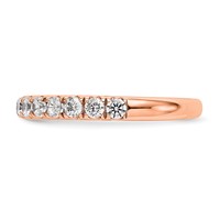 True Origin 14K Rose Gold 0.75 Carat Lab Grown Diamond VS+ F+ Complete Wedding Band view 3