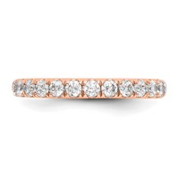 True Origin 14K Rose Gold 0.75 Carat Lab Grown Diamond VS+ F+ Complete Wedding Band view 4