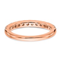 True Origin 14K Rose Gold 0.75 Carat Lab Grown Diamond VS+ F+ Complete Wedding Band view 5