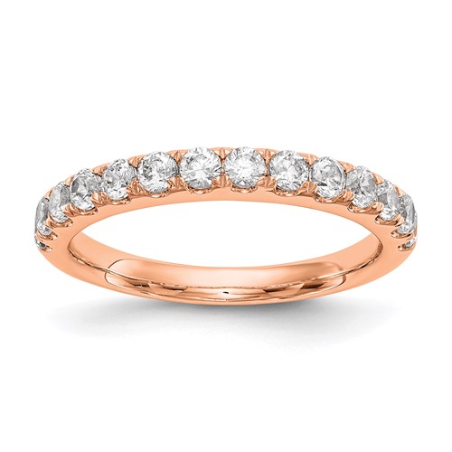 True Origin 14K Rose Gold 0.75 Carat Lab Grown Diamond VS+ F+ Complete Wedding Band
