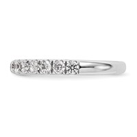 14K White Gold 0.75 Carat Lab Grown Diamond VS SI+ G+ Complete Wedding Band view 3