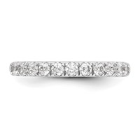 14K White Gold 0.75 Carat Lab Grown Diamond VS SI+ G+ Complete Wedding Band view 4