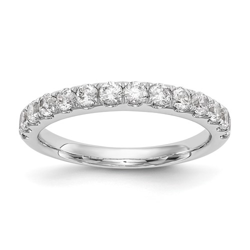 14K White Gold 0.75 Carat Lab Grown Diamond VS SI+ G+ Complete Wedding Band