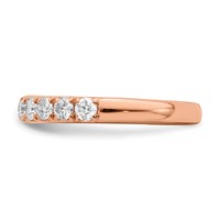 True Origin 14K Rose Gold 0.88 Carat Lab Grown Diamond VS+ F+ Complete Wedding Band view 3